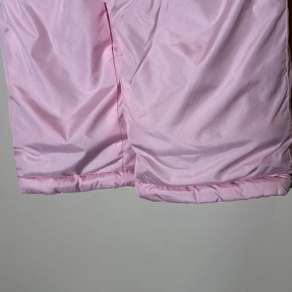 Carters 12 Mths Pink Snow Pants Bib Top Ski Overalls Winter Girls Puffer‎ Zip